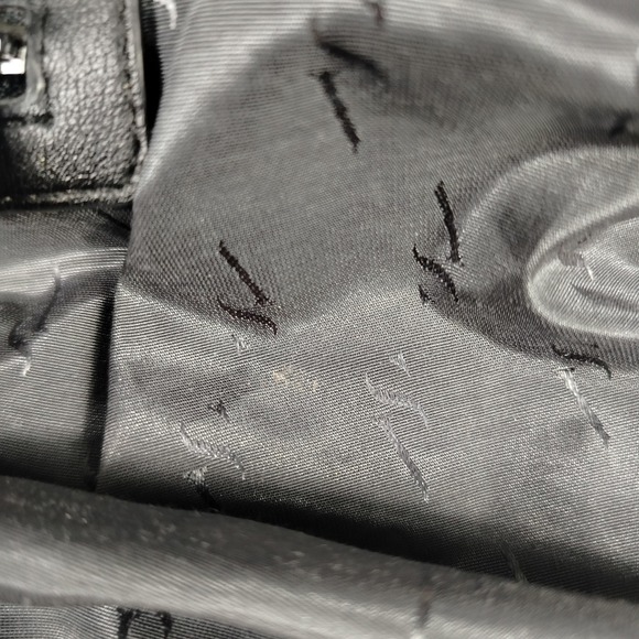 Simply Vera Wang Tote Bag Womens Black Faux Leather Chain Handles Kohl's Purse‎ - Picture 5 of 10